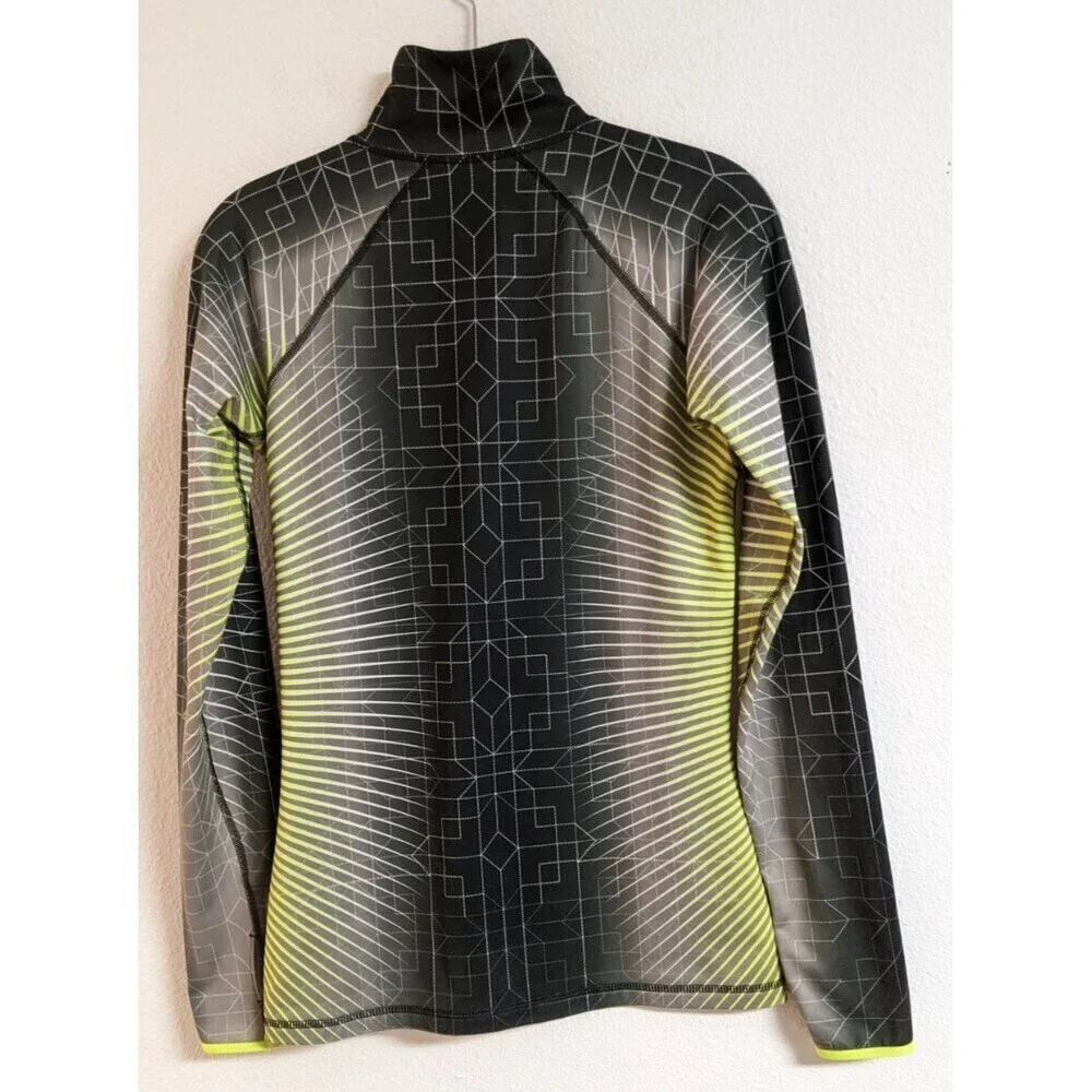 Women's Nike Pro Dri-Fit Long Sleeve 1/2 Zip Athletic Running Workout Top Medium